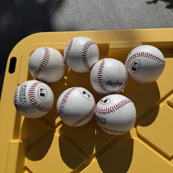 Rawlings Official League OLB3 Baseballs Set of 7 9in 5oz Synthetic Practice Ball - Picture 7 of 7